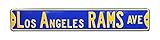 NFL Los Angeles Ramsスチールsignsteel Avenue Signs、チームカラー、36 " x 6 "