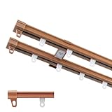 トーソー カーテンレール ウッディミディアム ダブル 1.6m~3.0m 伸縮式木目調カーテンレール 天井付け 正面付け 30003674