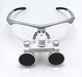 Romantic桜　メガネ式ルーペ　2.5X　跳ね上げ拡大鏡　ポータブル型　瞳孔間距離調整可能 … (シルバー)