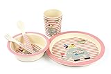 DAYOOH　子供用食器セット　エコ竹繊維製品　カラフルで割れない　BPA不使用　5PCS