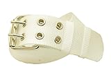 KASAJIMA５０㎜ダブルピンナイロン 固定式 電工ベルト (M, ホワイト)