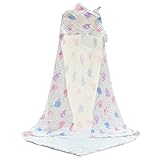 Zhhlinyuan 新生児の幼児 Cute Hooded Soft Flannel Bathing Swimming Wrap Blanket Cloak キッズ ベビー Extra Large コ