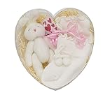 DinDon ディア―エンジェルバニー&ソックスセットボンボン 0-3M ホワイト #61239