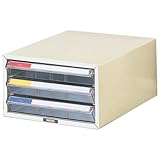 ナカバヤシ レターケース 書類収納 A4 浅3段 アイボリー LC-3P