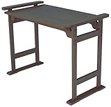 ヤマソロ 高さ調節くつろぎテーブル 4段階高さ調整可能 (ダークブラウン)