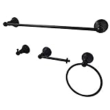 Kingston Brass BAHK192478ORB American Classic Towel Bar/Towel Ring/Toilet Paper Holder/Robe Hook, 18