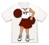 Virginia Tech Heads Up 。Cheerleader幼児/幼児用Tシャツ 2T