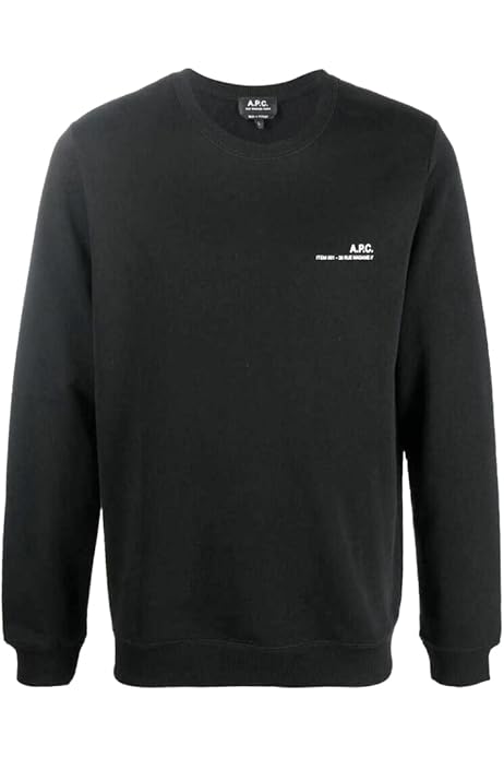 Amazon.co.jp: [A.P.C.] ロゴ刺繍スウェットトレーナー メンズ BLACK L 