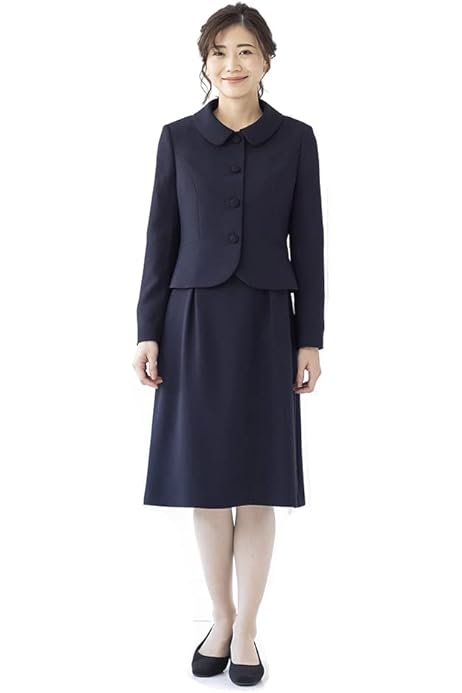 Amazon | [ブラックギャラリー] お受験スーツ アンサンブル ママ 濃紺  