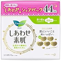【シェアパック】ロリエ しあわせ素肌 ふんわりタイプ 多い昼用 羽つき 22.5cm 22コ入 × 2セット(44コ)