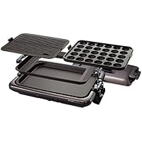 タイガー ホットプレート 平面 たこ焼き 焼肉 プレート 3枚 タイプ 蓋付き ブラウン これ1台 CRV-A300-T