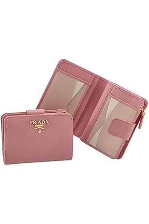 Amazon | [Prada] [プラダ] 二つ折り財布 サフィアーノ ピンク  