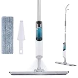 Irishom 床掃除用スプレーモップ 360度回転 乾湿両用ダストモップ 270ml詰め替えウォーターボトル付き
