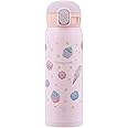 象印マホービン(ZOJIRUSHI) 水筒 ガールズマグ 子供用 通学 ステンレスマグ シームレスせん ワンタッチ 480ml スイーツパープル ふたとパッキンが一体化 お手入れ簡単 SM-WG48-VZ