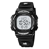 Timever（タイムエバー）多機能 子供腕時計 男の子 見やすいデジタル腕時計 ボーイズスポーツウォッチ キッズ用時計 防水 目覚まし時計