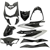 バイクパーツセンター(Bike Parts Center) シグナスX 純正タイプ外装セット 9点セット ブラック/シルバー 黒銀 カウル 塗装済み ヤマハ シグナスX SE44J 3059