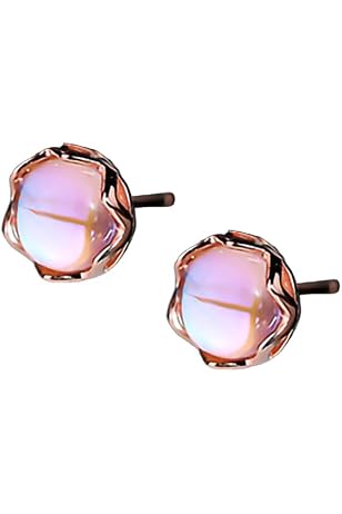 Amazon | 【希少石】アンダリュサイト 5mm ラウンド ピアス K18 K10 WG 