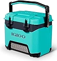 Igloo BMX 25 Quart Cooler with Cool Riser Technology, Fish Ruler, and Tie-Down Points - 11.29 Pounds - Aquamarine and Gray 141［並行輸入］