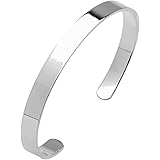 TreasureBay Women's Solid 925 Sterling Silver Bangle Bracelet