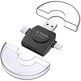AKINK SDカードリーダー 4in1外付メモリーカードリーダー iPhone Android Type-C USB 全対応 フラッシュドライブ 容量不足 解消 データ転送 データ移行 カードリーダー カメラ用SDカード リーダー 写真 動画 音楽