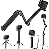 FiTSTILL 防水3way三脚 Hero 12/11/10/9/8/7/6/5/4 Black Session Max, DJI osmo actionその他のアクションカメラ, ハンドグリップスタンド付き