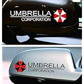 装飾ステッカー 5ペアYJZT 2Xアンブレラハイブダイカットバイオハザード再帰反射デカールカーステッカー、サイズ：15x4cm (色 : 白)