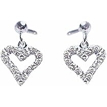 Amazon | K18ダイヤモンドハートピアス0.16ct 天然ダイヤモンド 
