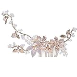 【irismile】ヘッドドレス ウェディング ヘアアクセ パール 髪飾り 花 結婚式 ブライダル ダンス 和装 【まとめ髪レシピ付】(A.ゴールド)