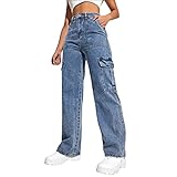 [UKDSDGQ] ブーツカットデニムパンツ フレアパンツ ロングパンツ 春夏 オールシーズン ストレートレッグのスタイル ウエストゴム 黒