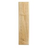 WE Games Competition Cribbage Set (Made in USA) - Solid Maple Wood Sprint 2 Track Board with Metal P