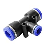 uxcell　クイック継手　コネクタ　カプラー　Tスタイル　チューブ　プッシュ　3ウェイ　12mm－8mm