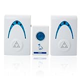 Angelsky ワイヤレス 呼び出し チャイム メロディー32種類 送信距離50cm電池式 ドアベル お年寄りや妊婦や身体の不自由な方のSOSボタン (受信機2個 + 送信機1個)
