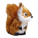 リスのぬいぐるみ、リアルなリスのぬいぐるみ, リアルなリスのおもちゃぬいぐるみリスの置物, テーブル、ソファ、本棚、寝室用のぬいぐるみリトルリスコレクションおもちゃ