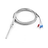 uxcell Kタイプ 温度測定用 熱電対センサー 温度コントローラ 0-400C シルバー