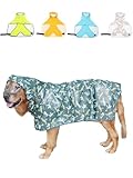GIIPET-犬用レインコート 2WAYペット用レインコート 犬 猫 完全防水 速乾 犬ドッグカッパ ポンチョ 梅雨対策 透明帽子付き 着脱簡単 防水 防雪 防風 通気 軽量 マジックテープ サイズ調節可能 小型犬 中型犬 大型犬 (ダイノソア, 4XL（14-17.5KG）)