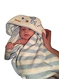 BlueberryShop LUXURY WARM EXTRA LARGE, HUGE HOODED Printed BATH TOWEL Baby Kid Todler 100 x 100 cm (