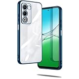 shichalisi 用の OPPO A5 5G ケース クリア オッポa5 5g スマホケース カバー 耐衝撃 可愛い 透明 ソフト TPU ストラップホール付き(ブルー)