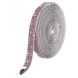 ラインストーンテープ 自粘着 キラキラ デコシール 幅9mm 4列 ライトパープル 長さ90cm DIY用 多列 幅4.5mm〜18mm NANDELMO ND-0180-R04-LP-9mm-4L