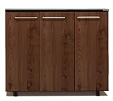 大川家具 baba WOOD WORKS 下駄箱 ゾロ 120cm幅 ロータイプ ブラウン 190196