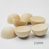 Mamimami Home 25MM 半球 木製ボールステッカー/パッチカボション DIYアクセサリー 看護ジュエリー 知育玩具作り用 ビーズ 50個 「BPAフリー」