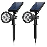 YKLWORLD （ウォームホワイト 2セット）ソーラーLEDライト ソーラー充電 光感センサー 夜間自動点灯 防水耐久 高輝度 180°角度調整 2way 壁掛け可 設置簡単 省エネ 屋外用 バルブ