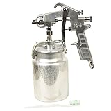 CERUE 【口径 2.0ｍｍ】 エアースプレーガン 塗装ガン 塗装用 吸引式 下カップ カップ容量1000ml 広い面積の 塗装作業に！PQ-2