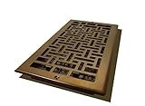 Decor Grates AJL612W-RB Oriental Wall Register, 6-Inch by 12-Inch, Rubbed Bronze [並行輸入品]
