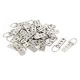 uxcell　額縁ハンガー　リング　写真フレーム　シルバートーン　壁マウント　十字ステッチ　40個入り