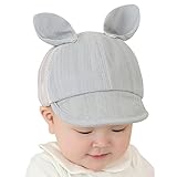 ベビー キャップ 帽子 男の子 女の子 夏 uvカット 日除け 紫外線 耳付き メッシュ 無地 46cm 48cm 50cm 6ヶ月－2歳 赤ちゃん 新生児 おしゃれ コットン 綿 アウトドア