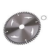 Baosity 60歯　木工チップソー　鋸刃　切断工具　180mm　ディスクホイール　超硬合金　銀