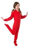 Big Feet PJs Red Toddler Fleece Footed Pajamas