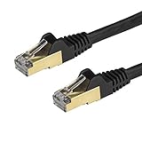 StarTech.com Cat6a LANケーブル 7.5m ブラック ツメ折れ防止RJ45コネクタ 10ギガビット対応カテゴリー6aケーブル 6ASPAT750CMBK