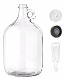 Home Brew Ohio 1ガロンJug with econolock、Polyseal蓋、38 mmキャップwith Hole