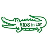 imoninn KIDS in car ステッカー　【パッケージ版】　No.67　ワニさん　（緑色）